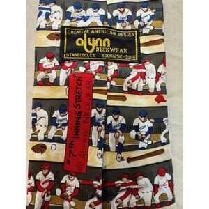 Alynn Neckwear Mens Baseball Theme Tie 57 Inch